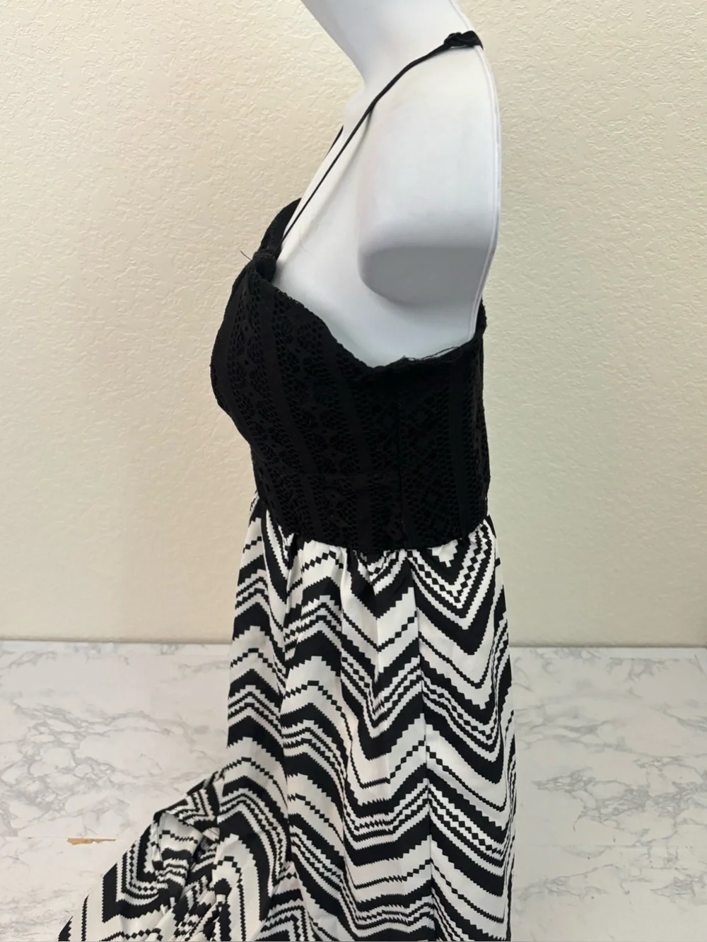 No Boundaries Chevron Maxi Dress Sleeveless Size M 7-9 Juniors Lot Of 2 - Picture 3 of 8